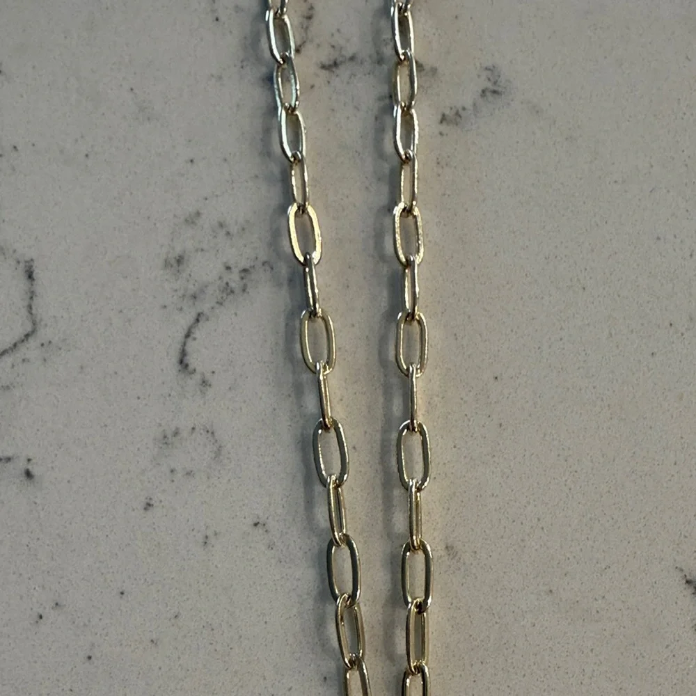 CZ Padlock Pendant Necklace in 14K Gold Plated NWT